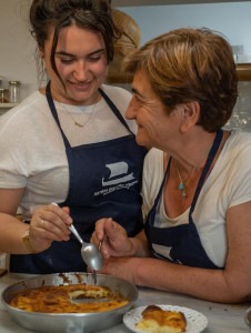 Chefs Katerina and Dora cooking together.