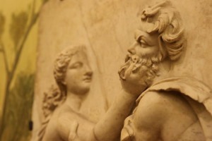 Detail of a bas relief sculpture at the National Archeological Museum of Naples.