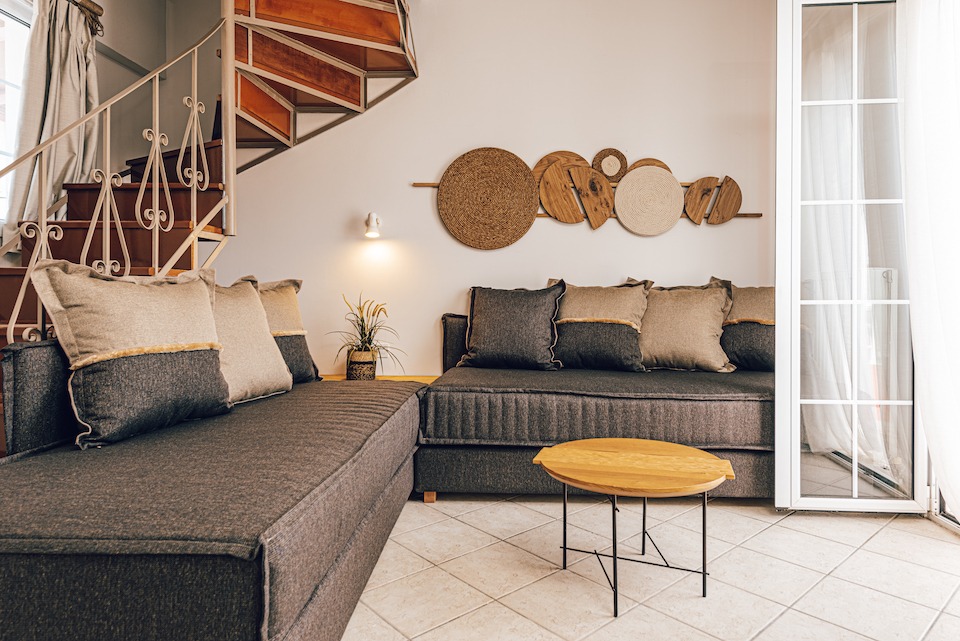 Image for View of the downstairs of the apartment on Zakynthos.