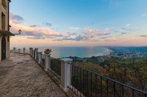 A view of the sea from the promenade of Vasto, Abruzzo.