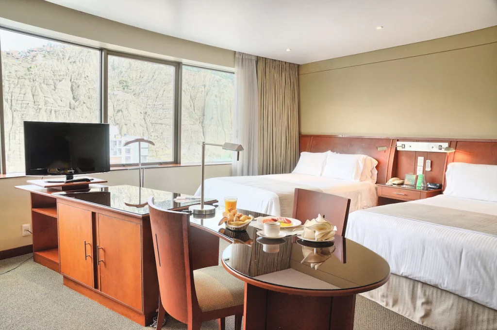 Image for Bedroom at the Camino Real Suites Hotel in La Paz Bolivia.