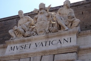 The entrance to the Vatican Museums.