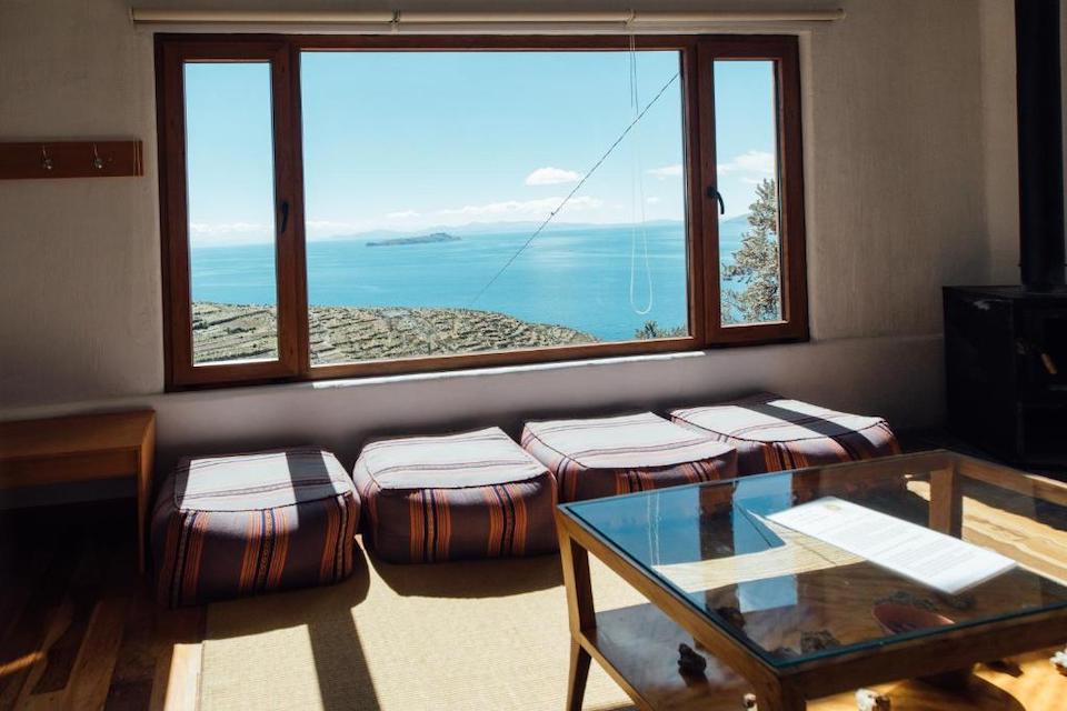 Image for View from La Estancia Ecolodge on Lake Titicaca, Bolivia.