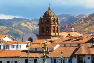 A detail of the architecture in Cusco Peru.
