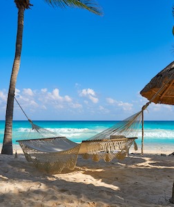 The beach in Mexico.