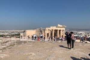 Bearing the heat during summer in Athens. 