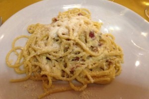 Traditional Roman carbonara. 