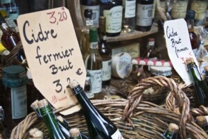 French cider in Normandy, France.