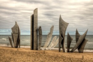 Monument at Omaha Beach in Normandy.