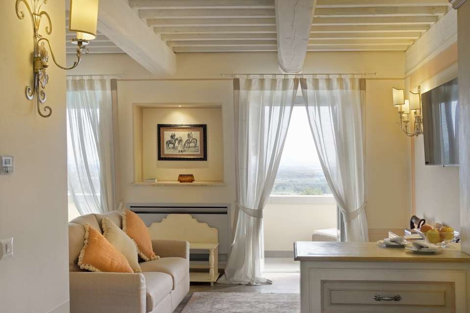 Image for A junior suite of the villa Scuderia on the upper floor.