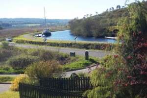 The view of the canal from your cottage.