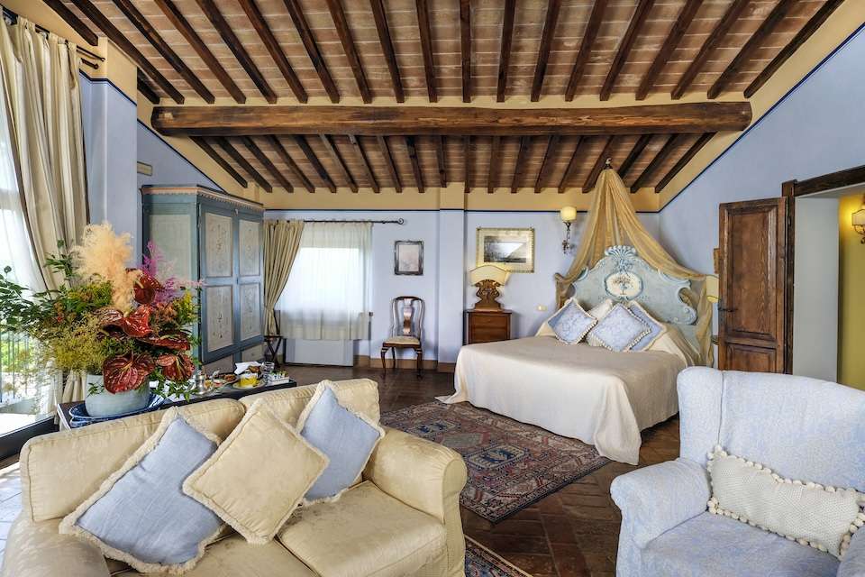 Image for Bedroom of the spectacular winery suite at the estate.