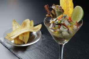 ceviche from a cooking class during your culinary vacation.