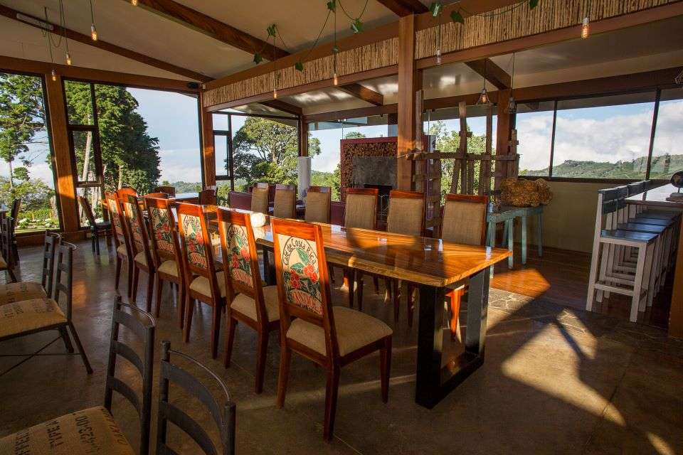 Image for Main table at the Chayote Lodge restaurant.