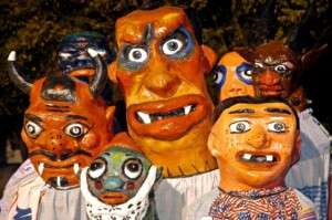 Traditional masks seen on your cultural excursion in Costa Rica.