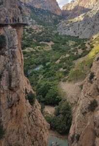Walking the Caminito del Rey near Malaga.