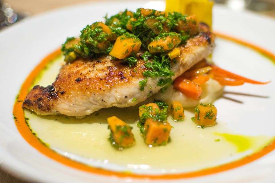 Image for A delicious dish served at the Mawamba Lodge Restaurant.