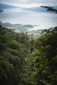 View of the Sky trams in Arenal.