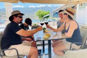 Toasting on a beautiful day in Greece.
