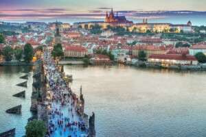A view of beautiful Prague.