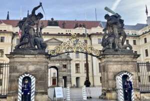 The Gate of Giants at the Castle of Prague.