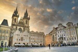 The old town square of Prague.