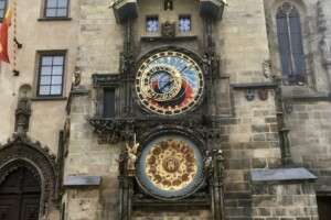 The astronomical clock on the old town hall.
