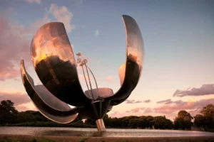 The famous Floralis Generica in Buenos Aires.