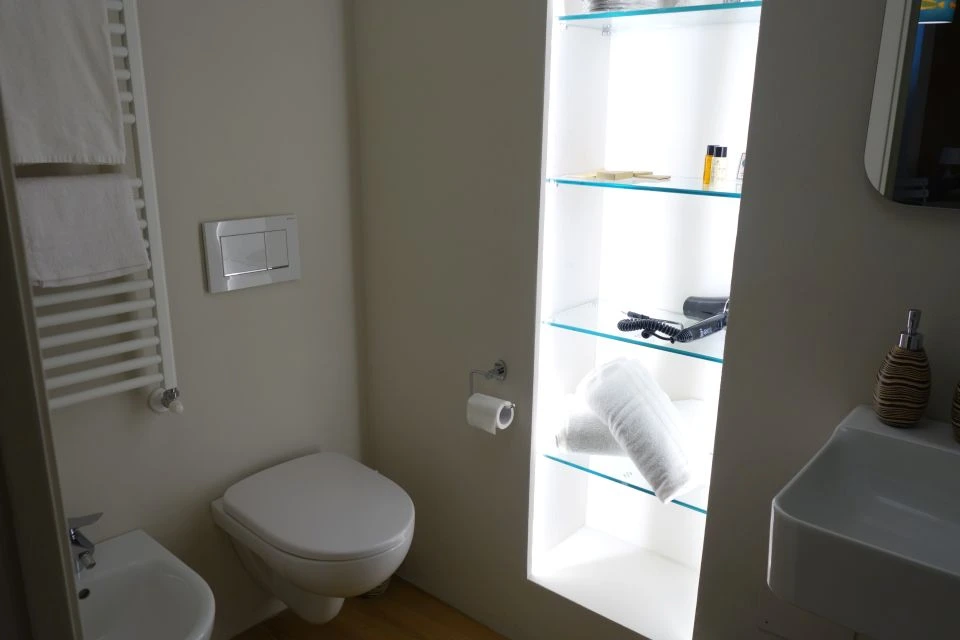Image for Bathroom storage is a plus
