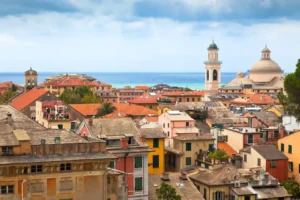 The town of Chiavari on the Italian Riviera.