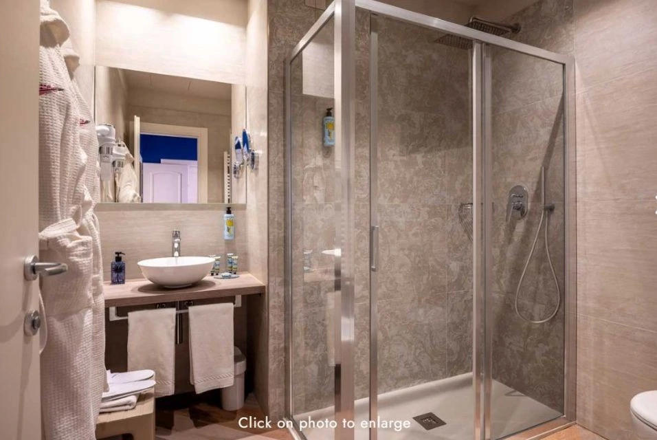 Image for Spacious bathroom with waterfall shower